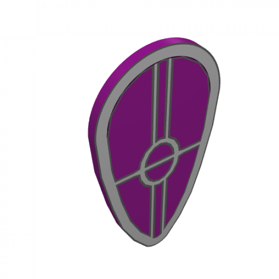 Minifigure, Shield Ovoid with SW Gungan Patrol Shield Pattern