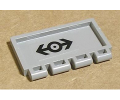 Hinge Train Gate 2 x 4 with Train Logo Black Medium Pattern (Sticker) - Set 4549