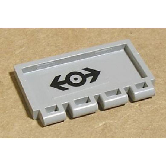 Hinge Train Gate 2 x 4 with Train Logo Black Medium Pattern (Sticker) - Set 4549