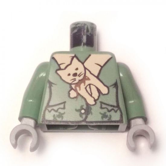 Torso Harry Potter Professor Snape Boggart Pattern / Sand Green Arms / Light Bluish Gray Hands