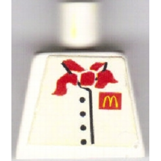 Torso Chef with 4 Buttons, Short Red Neckerchief, McDonald's Logo Pattern (Sticker)