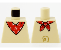 Torso with Red Bandana, White Pattern and Tail on Back Pattern