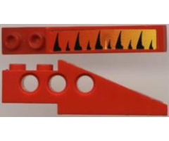 Technic Slope Long with Tiger Stripes and Yellow-up-to-Red Fade Pattern Right (Sticker) - Set 8229