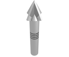 Minifigure, Weapon Harpoon, 4 Grooves in Shaft