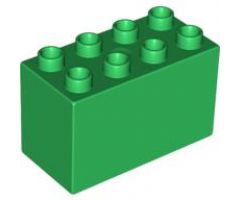 Duplo, Brick 2 x 4 x 2 with Yellow Table and Red Cloth Pattern