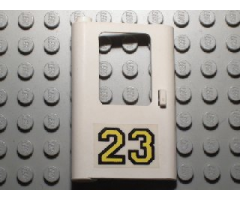 Door 1 x 4 x 5 Train Left with Yellow '23' Pattern (Sticker) - Set 5550