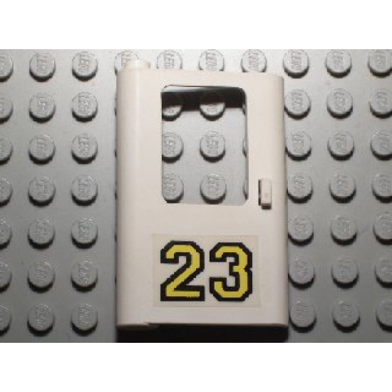 Door 1 x 4 x 5 Train Left with Yellow '23' Pattern (Sticker) - Set 5550