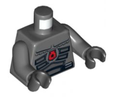 Torso Space Police 3 Officer Pattern / Dark Bluish Gray Arms / Black Hands