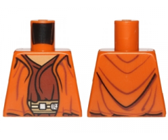 Torso SW Jedi Robe, Dark Tan Belt and Reddish Brown Undershirt Pattern (Ithorian Jedi)