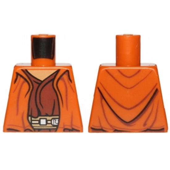 Torso SW Jedi Robe, Dark Tan Belt and Reddish Brown Undershirt Pattern (Ithorian Jedi)