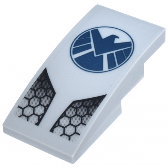 Slope, Curved 4 x 2 with Avengers Logo Pattern (Sticker) - Set 6869