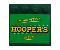 Tile, Modified 4 x 4 with Studs on Edge with 'IF YOU NEED IT... HOOPER'S HAS IT!' Pattern (Sticker) - Set 21324