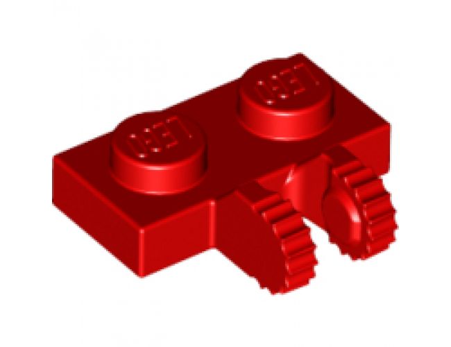 Hinge Plate 1 x 2 Locking with 2 Fingers on Side and 9 Teeth