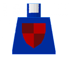 Torso Castle Classic Shield Quartered Red/Blue Pattern