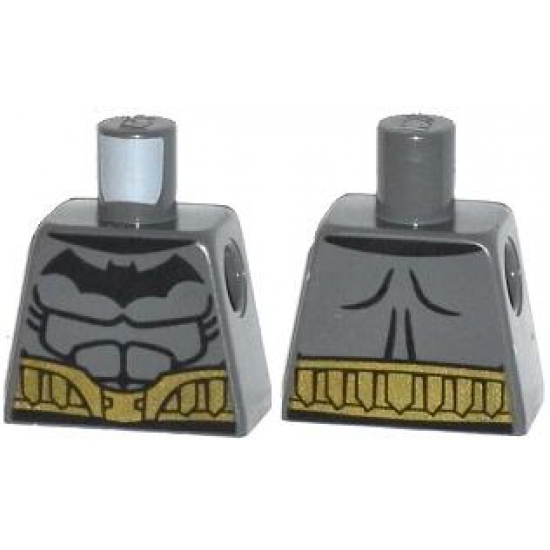 Torso Batman Logo with Muscles and Gold Belt Pattern