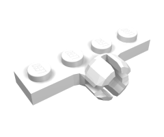 Plate, Modified 1 x 4 with Tow Ball Socket, Short, 4 Slots (7mm Socket Length)
