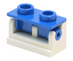 Hinge Brick 1 x 2 Base with Blue Hinge Brick 1 x 2 Top Plate (3937 / 3938)