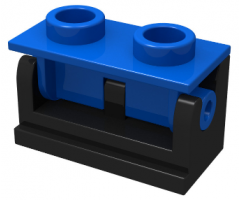 Hinge Brick 1 x 2 Base with Blue Hinge Brick 1 x 2 Top Plate (3937 / 3938)