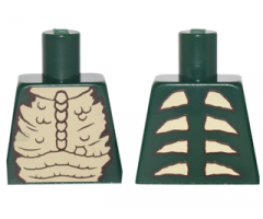 Torso Tan Bare Chest with Bones and Spikes Pattern