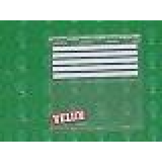 Glass for Window 4 x 4 x 3 Roof with 5 White Stripes and VELUX Logo Pattern (Stickers) - Set 1854
