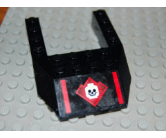 Wedge 6 x 8 Cutout with Ogel Control Skull and Two Red Stripes Pattern (Sticker) - Set 6776