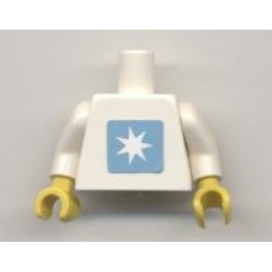 Torso Maersk Pattern (Sticker) / White Arms / Yellow Hands