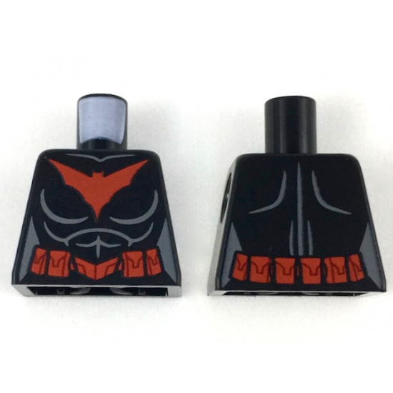 Torso Female with Red Bat Logo and Utility Belt Pattern