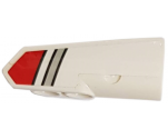 Technic, Panel Fairing #21 Very Small Smooth, Side B with Red and Silver Stripes Pattern (Sticker) - Set 42057