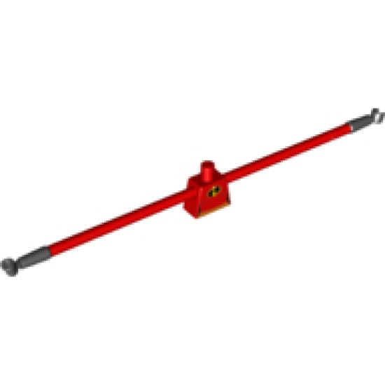 Torso, Modified Female Orange Belt and Incredibles Symbol Pattern / Red Long Rubber Arms with Black Cuffs Pattern / Black Hands