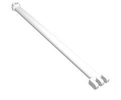 Hinge Bar 12L with 3 Fingers and Open End Stud