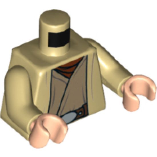 Torso SW Open Robe, Dark Tan Undershirt and Belt with Buckle and Pouch Pattern / Tan Arms / Light Nougat Hands