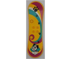 Scala Utensil Skateboard with Purple Arcs and Paw Print Pattern (Set 3122)