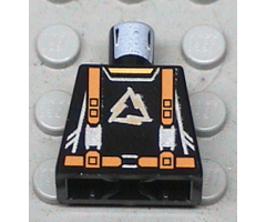 Torso Alpha Team Arctic Logo, Black Shirt and Orange Straps Pattern