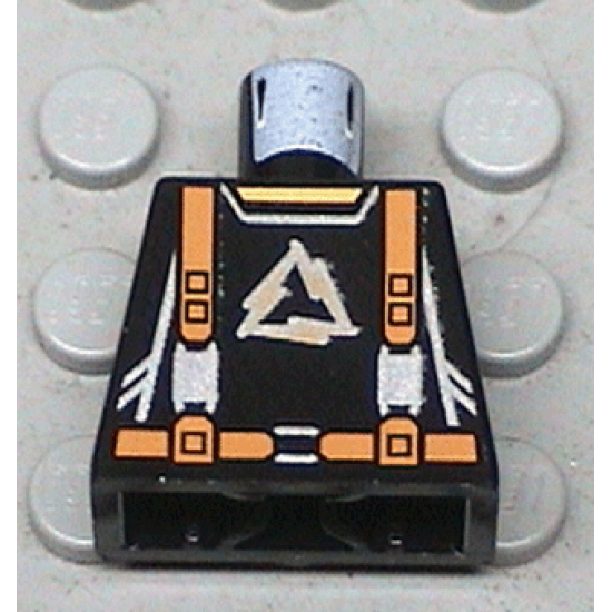 Torso Alpha Team Arctic Logo, Black Shirt and Orange Straps Pattern