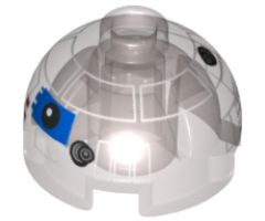 Brick, Round 2 x 2 Dome Top with Blue Pattern (Imperial Astromech)