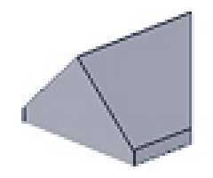 Slope 45 2 x 1 Double / Inverted (Undetermined Underside Type)