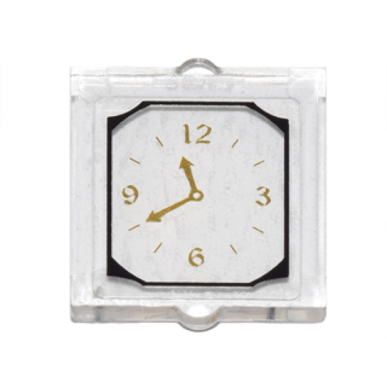 Glass for Window 1 x 2 x 2 with Clock Pattern (Sticker) - Set 4840