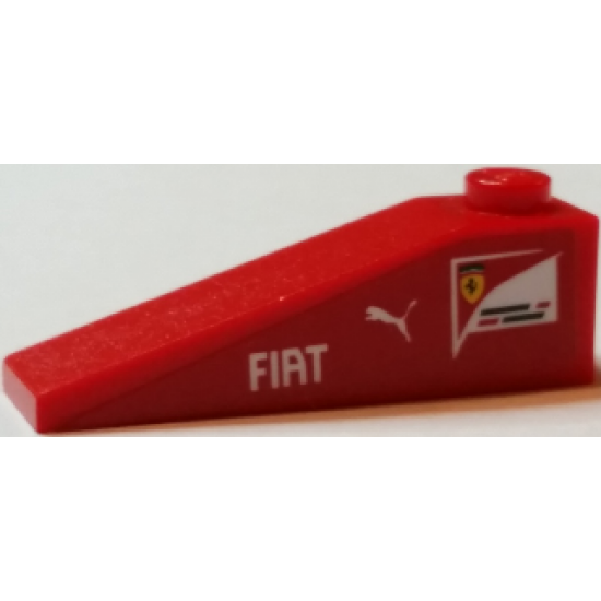 Slope 18 4 x 1 with 'FIAT' and Puma and Scuderia Ferrari Logos Pattern on Both Sides (Stickers) - Set 75913