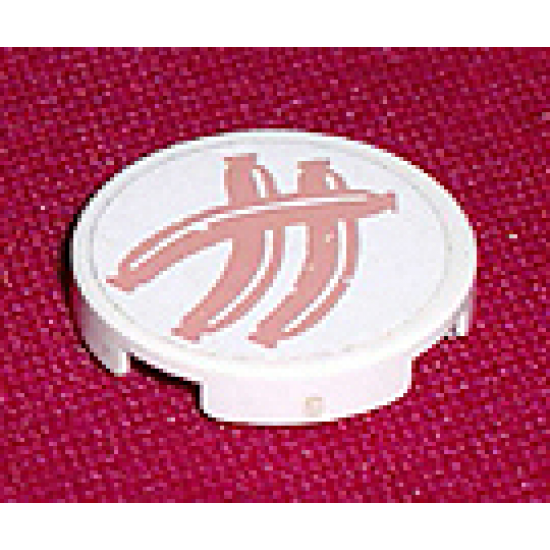 Tile, Round 2 x 2 with 3 Hot Dogs Pattern (Sticker) - Set 5895