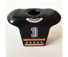 Minifigure, Body Wear Hockey Body Armor with NHL Logo and White Number 3 Pattern