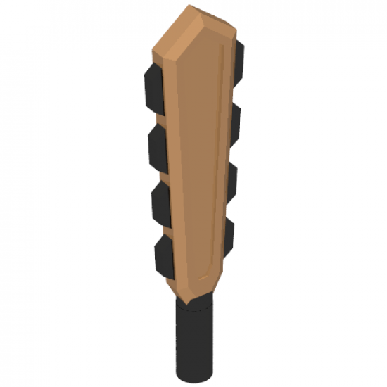 Minifigure, Weapon Macuahuitl, Club with Black Handle and Blades Pattern