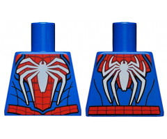Torso Spider-Man Costume PS4 Black Webs and Large White Spiders Pattern