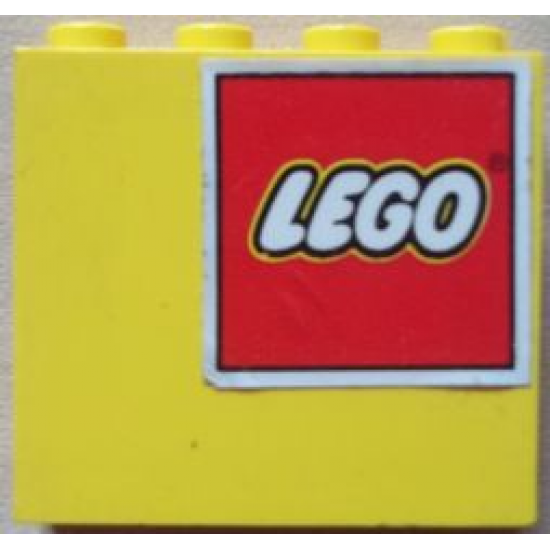 Panel 1 x 4 x 3 with Lego Logo Pattern Upper Right (Sticker) - Set 4030