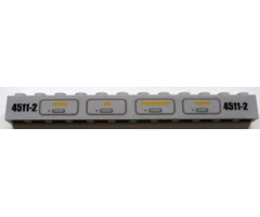 Brick 1 x 12 with '4511-2' and 'WATER', 'OIL', 'PNEUMATICS' and 'POWER' Pattern (Stickers) - Sets 4511 / 10158