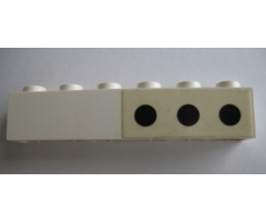 Brick 1 x 6 with 3 Black Spots Right Pattern (Sticker) - Set 364
