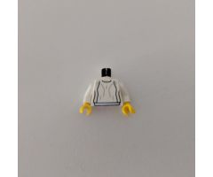 Torso SW Loose Dress Light Gray Folds Pattern (Leia) / White Arms / Yellow Hands