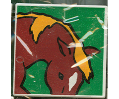 Duplo, Tile 2 x 2 x 1 with Horse Mosaic Picture 15 Pattern (Set 1078)