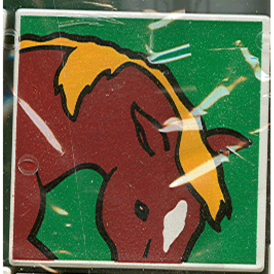 Duplo, Tile 2 x 2 x 1 with Horse Mosaic Picture 15 Pattern (Set 1078)