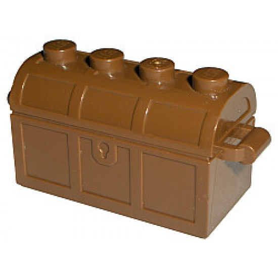 Container Treasure Chest Bottom - No Slots in Back with Same Color Container, Treasure Chest Lid - Thin Hinge (4738b / 4739b)