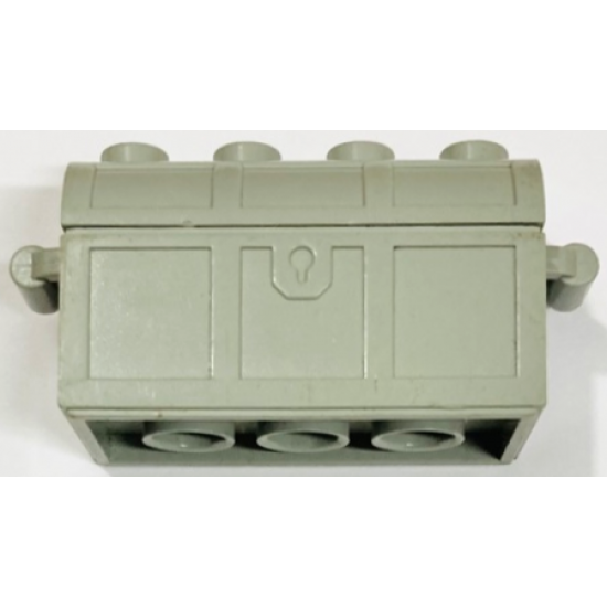 Container Treasure Chest Bottom - No Slots in Back with Same Color Container, Treasure Chest Lid - Thin Hinge (4738b / 4739b)